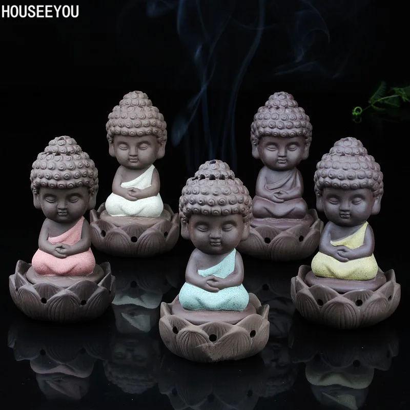 

Ceramic Incensory Buddha Statue Incense Burnera Stove Disc Incense Holder Stove Sandalwood Home Decor Joss Stick Buddha Ornament