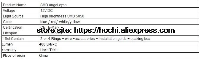 HochiTech ультра яркий SMD белый светодиодный ангельские глазки 2000LM 12 В halo Кольцо Комплект дневной ходовой светильник DRL для Mazda 3 Мазда 2002-2007