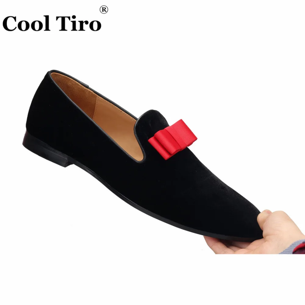 Black Velvet Loafers With Bow Tie (6)