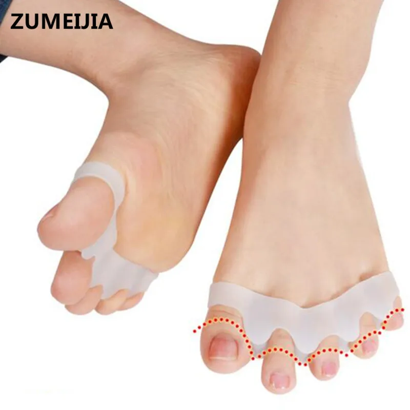 

2 Pcs Sholl Orthopedic Insoles Feet Care Hallux Valgus Pedicure Toe Separator Instruments For Pedicure Silicone Heel File