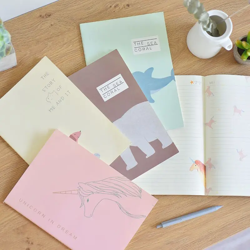 

B5 Coloured Page Vehicle Line Book Small Fresh Soft Face Copy Notebook Horizontal Line Diary Notebook Q