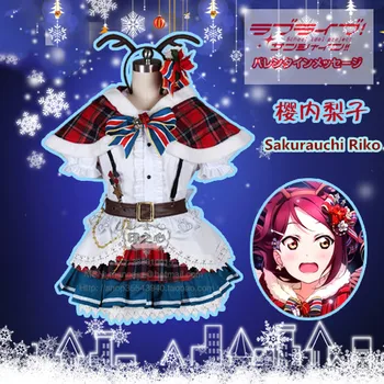 

Anime! Lovelive Sunshine Aqours Sakurauchi Riko Christmas Albums Lolita Lovely Uniform Suit Cosplay Costume For Women Free Ship