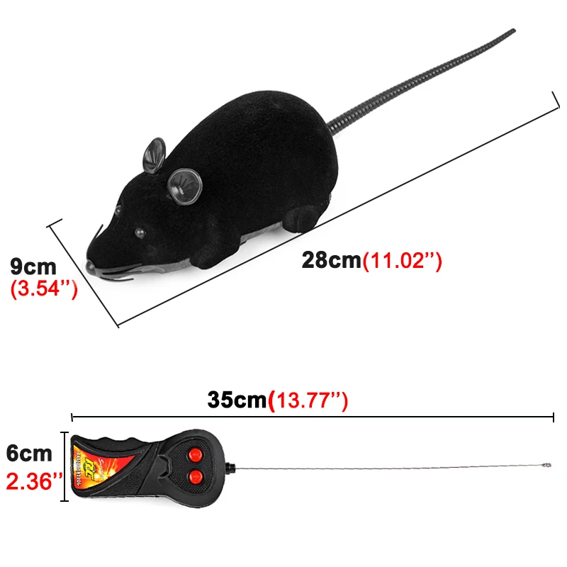 3 цвета Беспроводной Пульт дистанционного Управления мышь игрушка Интерактивная плюшевая электронные rc мышей крыс Забавный Кот игрушка