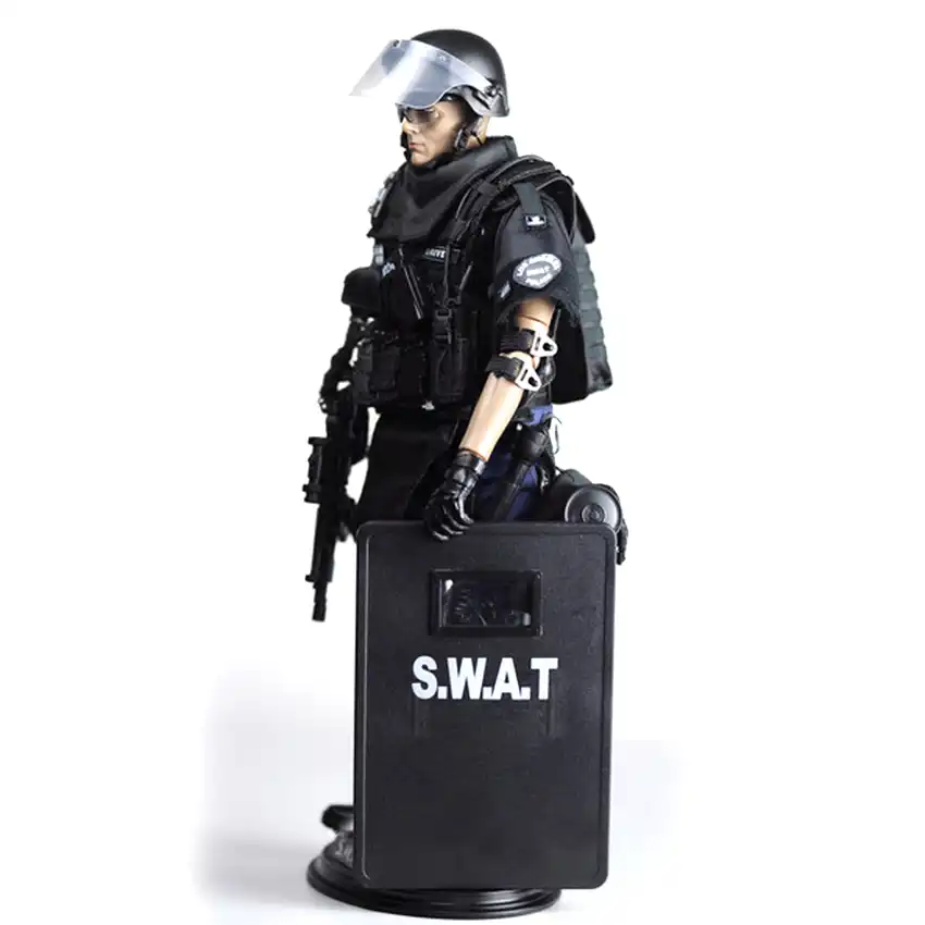 1//18 SWAT Hong Kong Police Dog Unit Soldier Military 4 Inch Action Figure