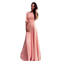 Новинка 2019 года для женщин повязки платья для Высокая талия длинное платье элегантный Сплошное Длинное платье пикантные бальное платье на