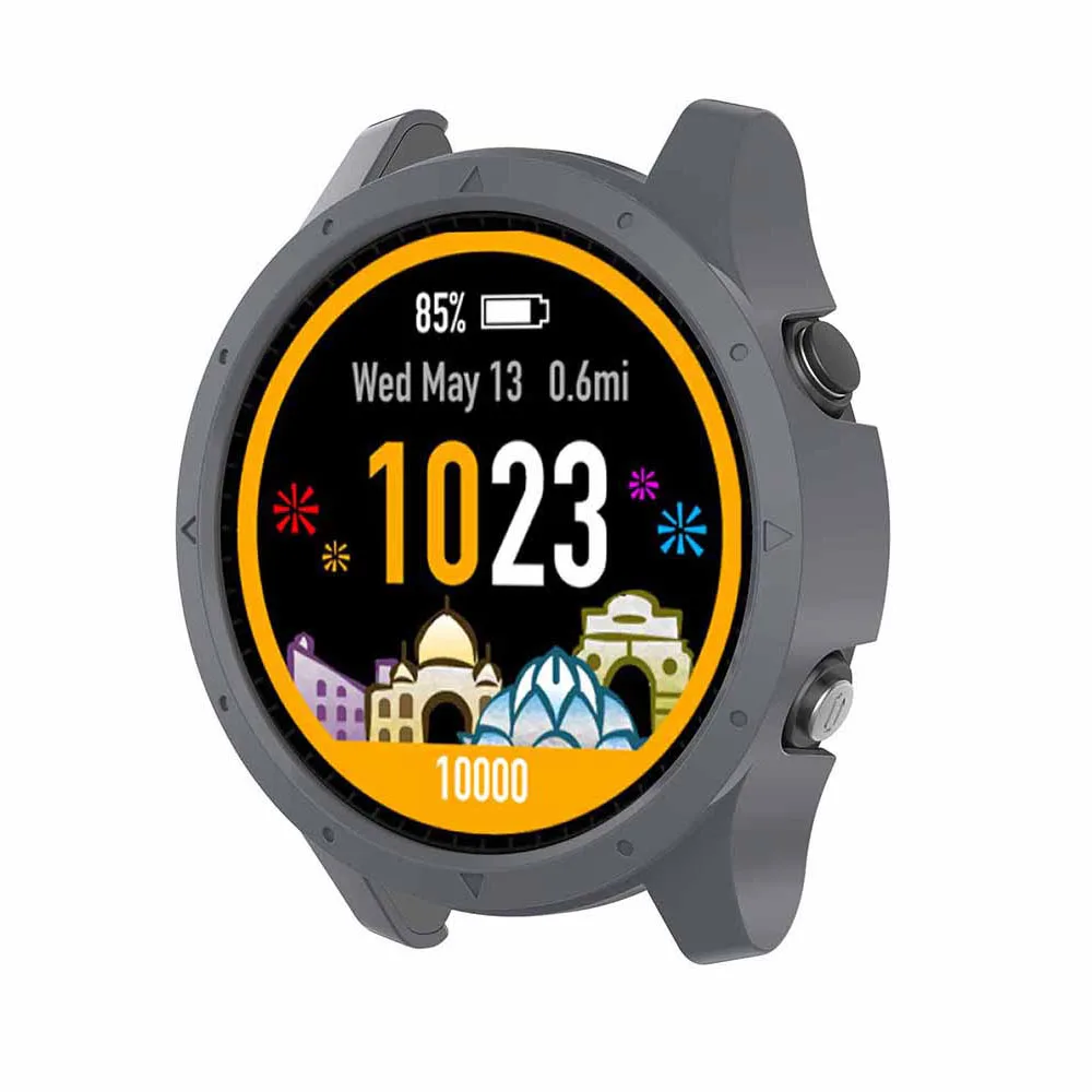 Ударопрочный защитный чехол для Garmin Forerunner 945 935 Смарт-часы Жесткий ПК Защитный чехол кожный чехол оболочка рамка Броня - Цвет ремешка: gray