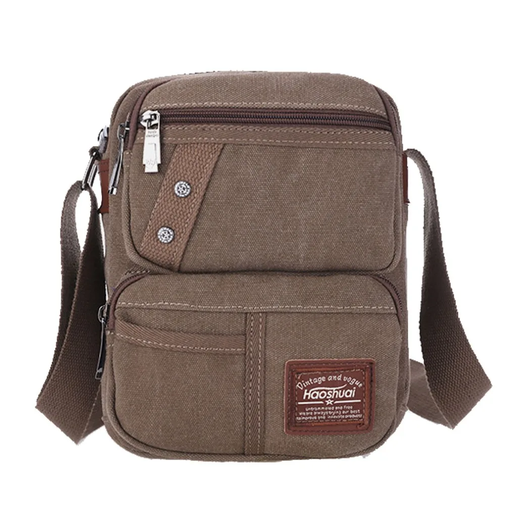 

New Men's Canvas Cross Body Messenger Shoulder Bag Casual Vintage Medium Travel Bag DropShipping