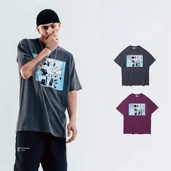 Мужская футболка Весна/Лето Популярная Паровая волна сделать старый свободный harajuku хип хоп