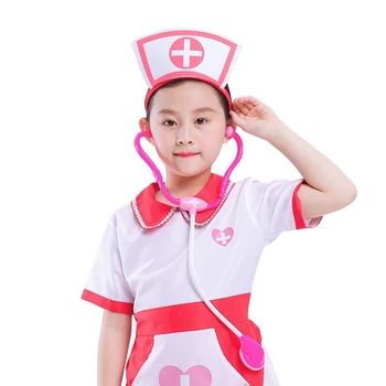 

Halloween Children Cosplay for Girls Nurse Costumes Doctor Uniform Clothing Set Performance Work Wear Hospital Costume