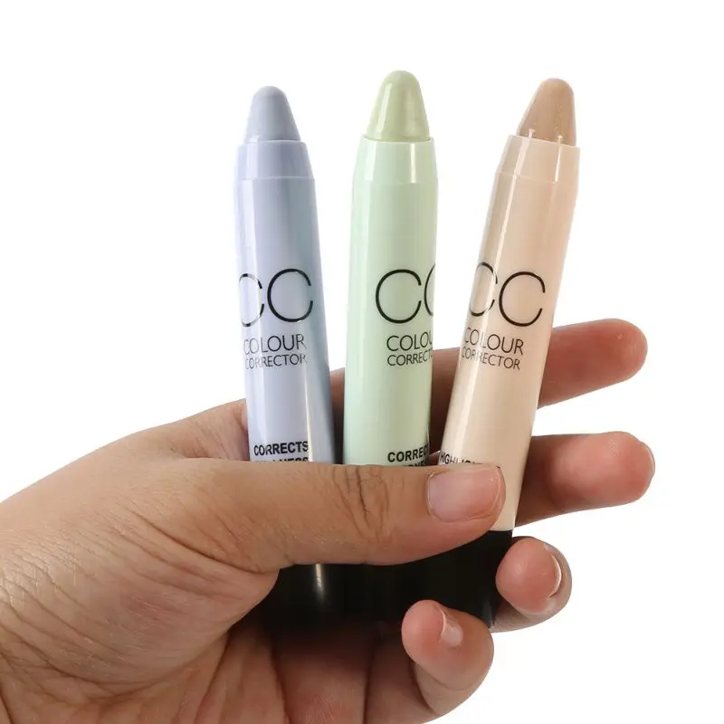 

6 Colors Face Makeup CC Color Corrector Blemish Concealer Cream Base Palette Pen Pencil Corretivo Stick Cosmetic