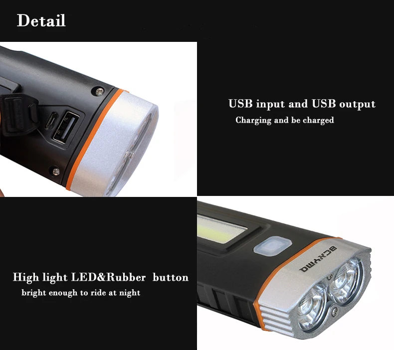Top BCXYMQ Professional Bicycle Light Power Bank Waterproof USB Rechargeable Bike Light Flashlight Outdoor 10