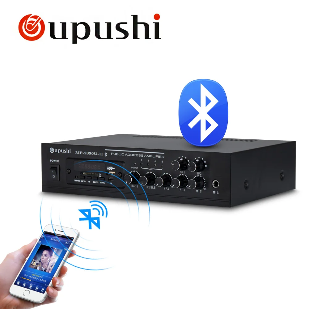 Oupushi Home Music System 100V Bluetooth Amplifier
