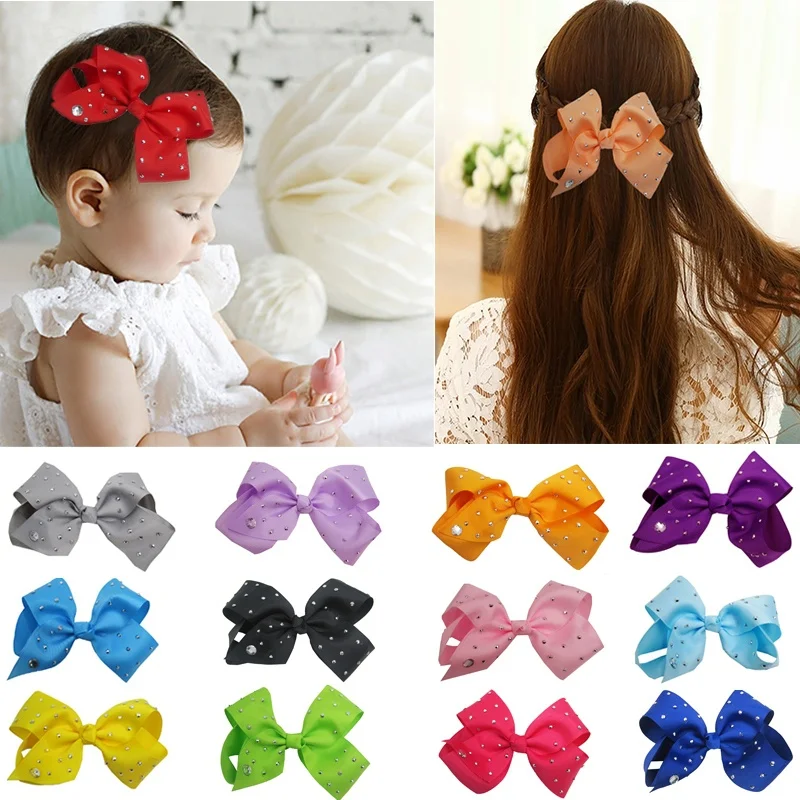 

Fashion Cute Kids Big Bowknot Hair Clip Accessories Children's Bowknot Drill Spot Hairpin