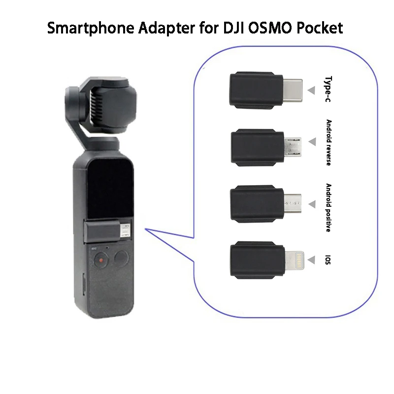 Smartphone Adapter for DJI Osmo Pocket Phone Connector Micro USB TYPE-C Android IOS Connector for iPhone Phone