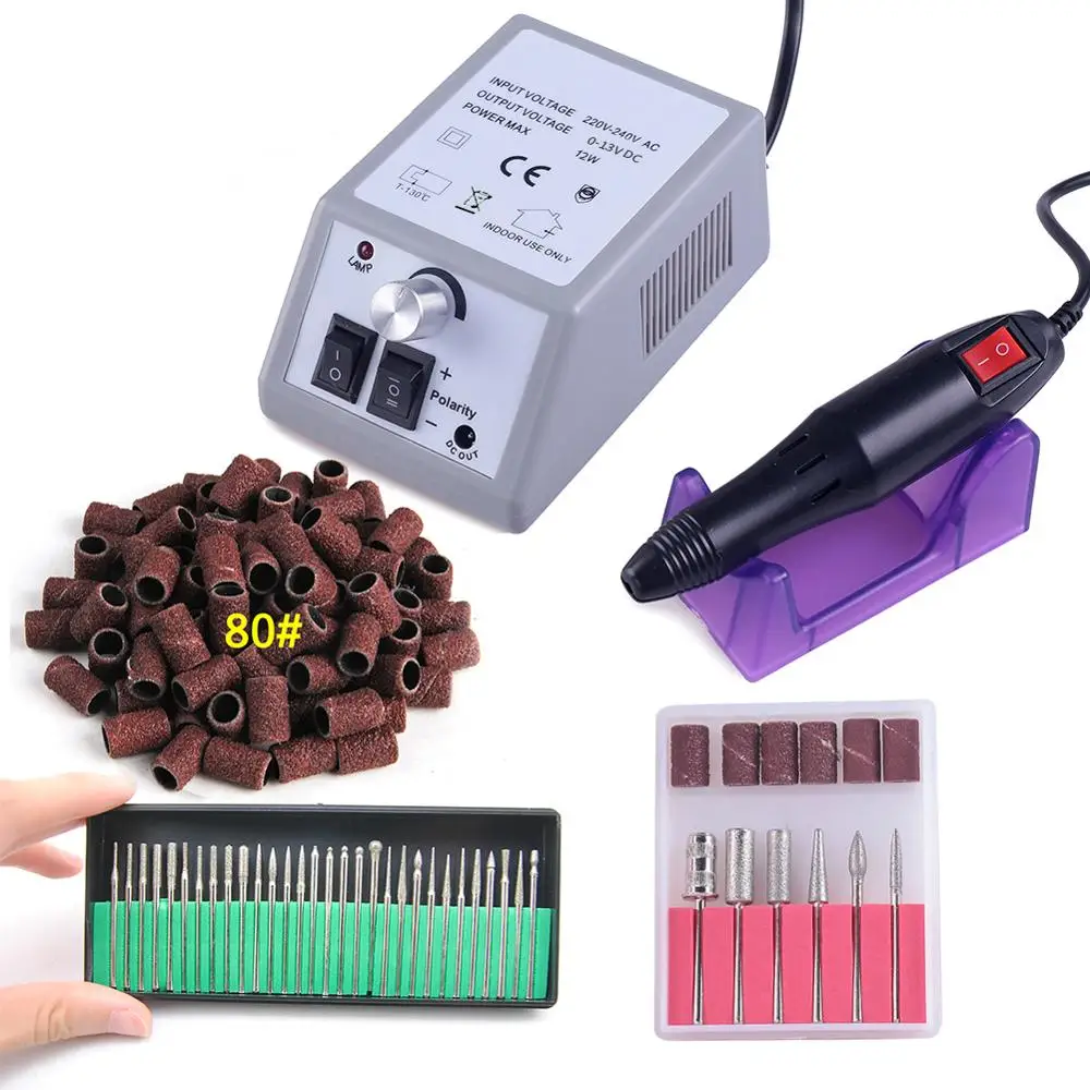 Price Electric Nail Drill Manicure Machine Set For Gel Nail Polish Remove With Milling Cutter Drill Bits Sanding Bands For Manicure
