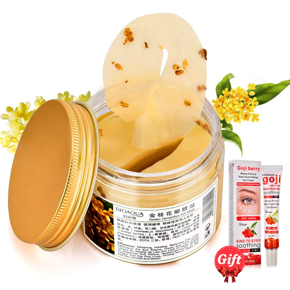 

80pcs Moisturizing Eye Mask Collagen Osmanthus Patches Eye Cream Anti-puffiness Remove Dark Circles Anti-wrinkle Eyes Skin Care