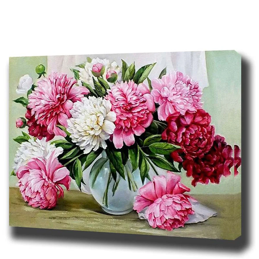 BAISITE-DIY-Framed-Oil-Painting-By-Numbers-Flowers-Pictures-Canvas-Painting-For-Living-Room-Wall-Art