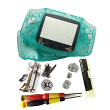 Совершенно светящийся зеленый цвет светящийся корпус оболочка чехол для Nintendo dogba GameboyAdvance с Марсом Bros экран объектив с кнопками