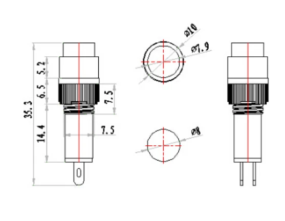 indicator lamp led signal led lamp 8mm hole electrical indicator 12 volt led indicator light for effects (8)