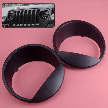 

DWCX 1 Pair Car Front Headlight Lamp Cover Angry Eyes Decor Fit for Jeep Wrangler JL 2018
