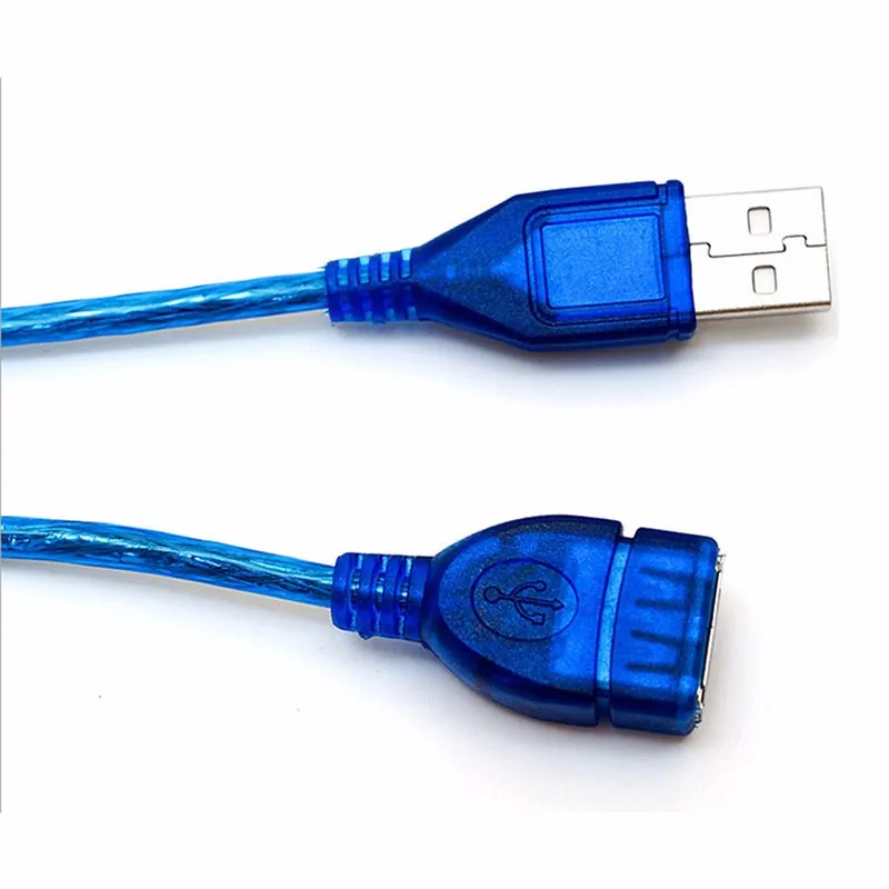 USB 2,0 Мужской к женскому USB кабель Удлинительный кабель 1 м/3 М медный провод удлинитель шнура для ПК ноутбука Жесткий драйвер