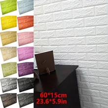 Горячая ПЭ Пена 3D Обои DIY настенные наклейки Настенный декор тисненые кирпичные каменные обои комнатный дом 60X15 см плакат