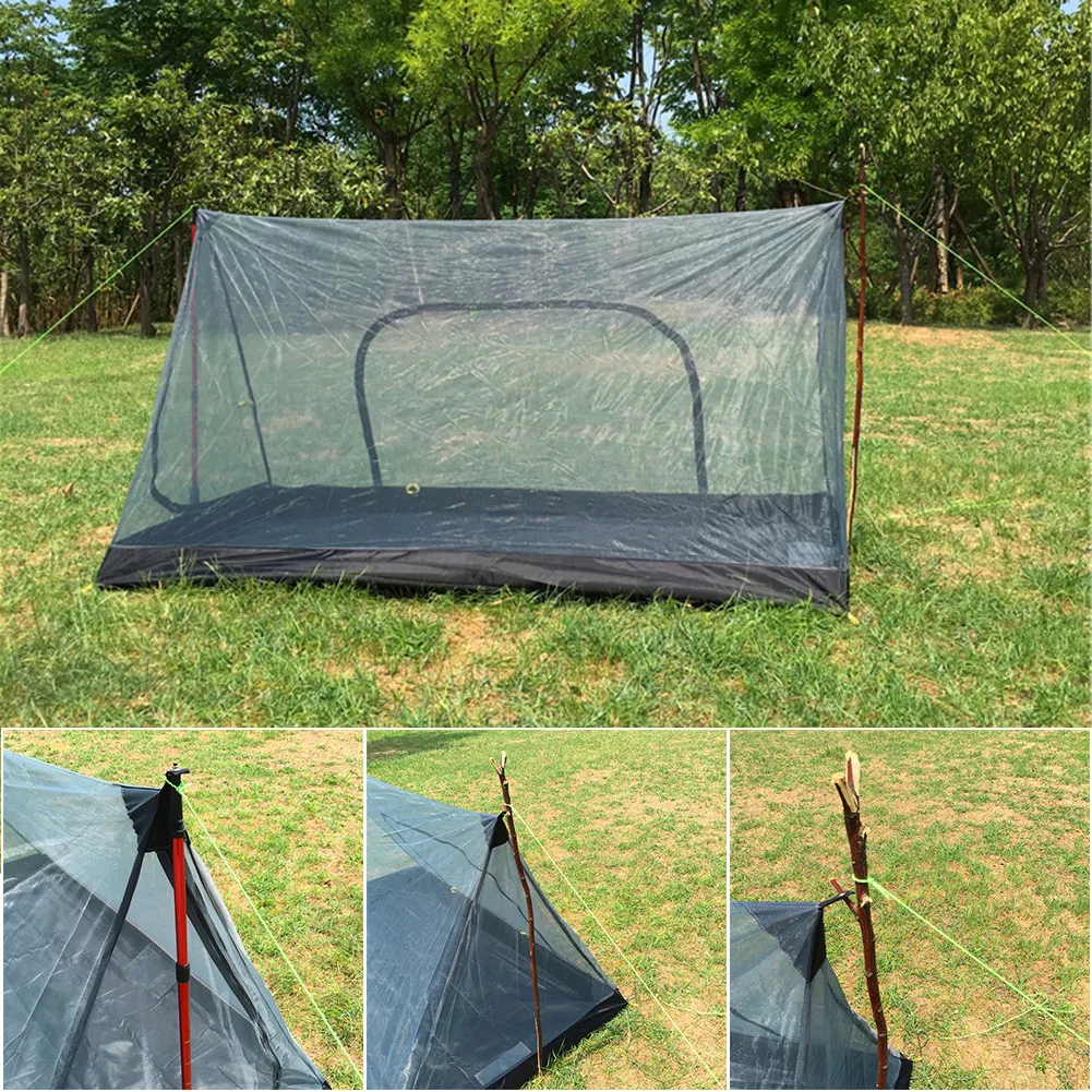 2018 ни один-полюс Портативный-образный палатка москитная сетка всего пряжи Сетка палатка Ultra Light открытый оборудования кемпинга
