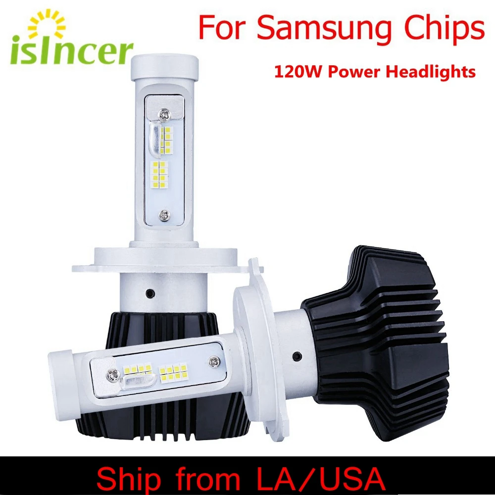 Car Headlights With Samsung Chip LED 12V 24V H4 Car Head Lamp H7 Lights 120W 12000LM