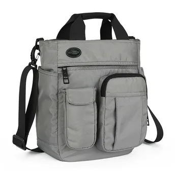 

Men Multifunctional Shoulder Messenger Bag with Headphone Hole Waterproof Nylon Travel Handbag Large Capacity Storage Bags X2-24