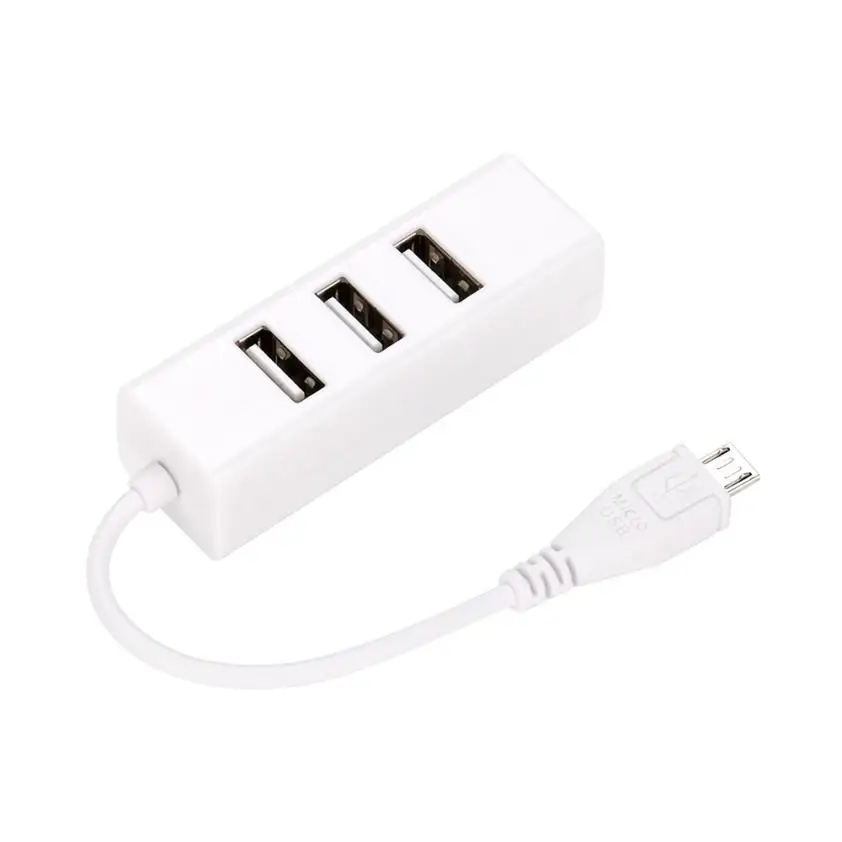 

White Micro USB To 4 Port OTG Hub For Raspberry Zero Jan 23