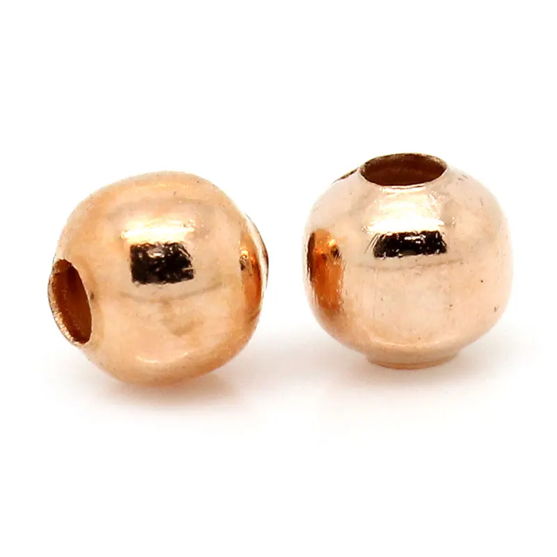 

2019 Hot 1000PCs Spacer Beads Round Rose Gold Color 4mm Dia. (Over $100 Free Express)