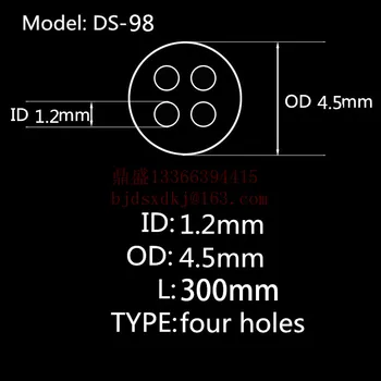 

99.5%Al2O3 High Thermal Corundum Tube OD4.5*ID1.2mm/Round Four-Bore Alumina Tube/Insulating Ceramics For Thermocouples Sensors