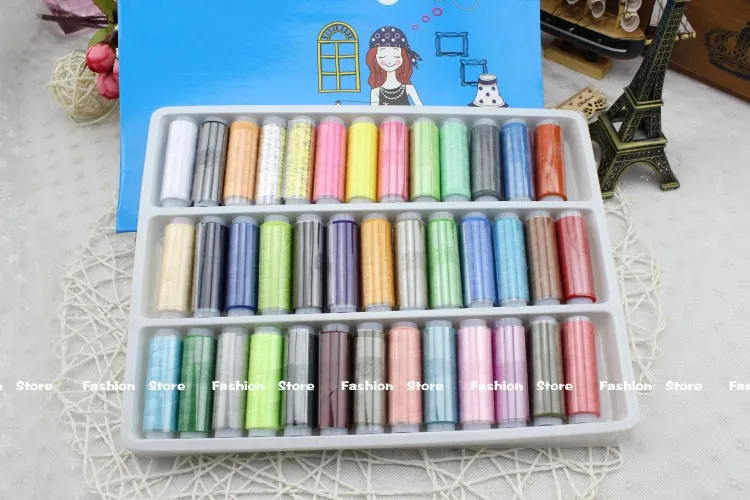 39 рулонов/Лот, 200 ярдов/рулон, разноцветные для шитья нитки, швейные принадлежности для ручной машины, нитки для шитья