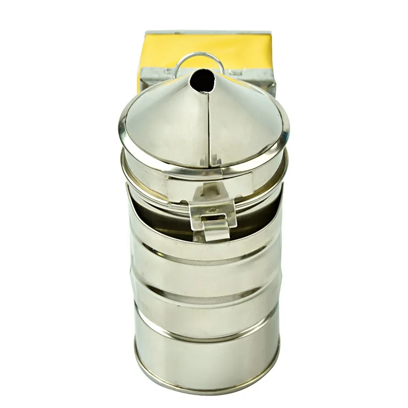 

New Stainless Steel Bee Hive Smoker With Heat Shield Leather Beekeeping Smoker Beekeeping Tool