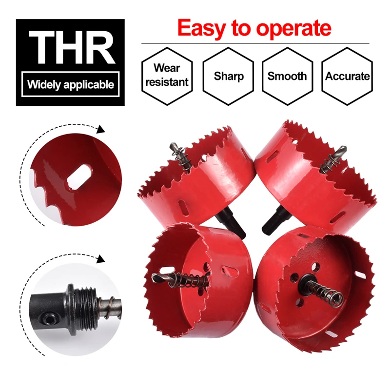Hohxen 1 шт 75 мм M42 bi-металл коронки резак кольцевая пиломатериалы буровой зуб комплект сверло резка Комплект открывалка 80 85 90 95 100 мм