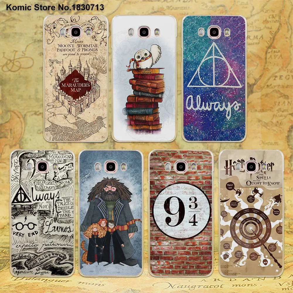 

Harry Potter Deathly Hallows Always design transparent clear hard case cover for Samsung galaxy j7 j5 j3 j2 j1 e7 e5 c7 c5