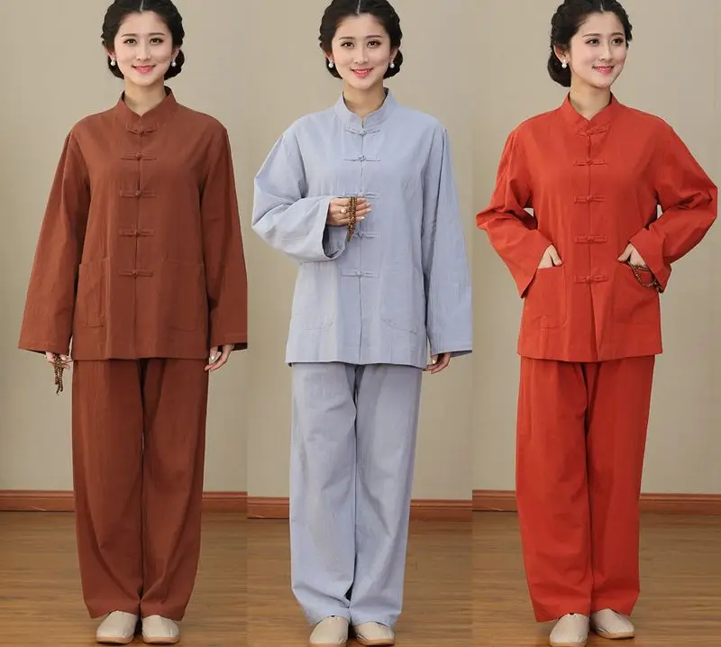 

unisex Summer&spring high quality cotton&linen zen meditation lay suits tang suit Buddha uniforms kung fu martial arts clothing