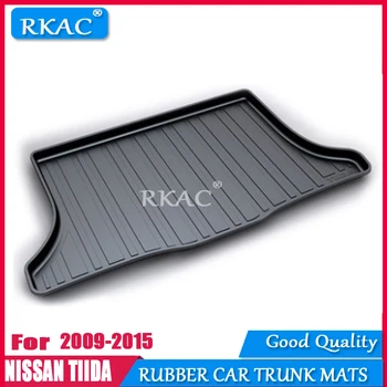 

RKAC Rubber mats car trunk mats fit for NISSAN Tiida 2009-2018 car rear cargo mub boot liner trunk organizer rugs WATERPROOF