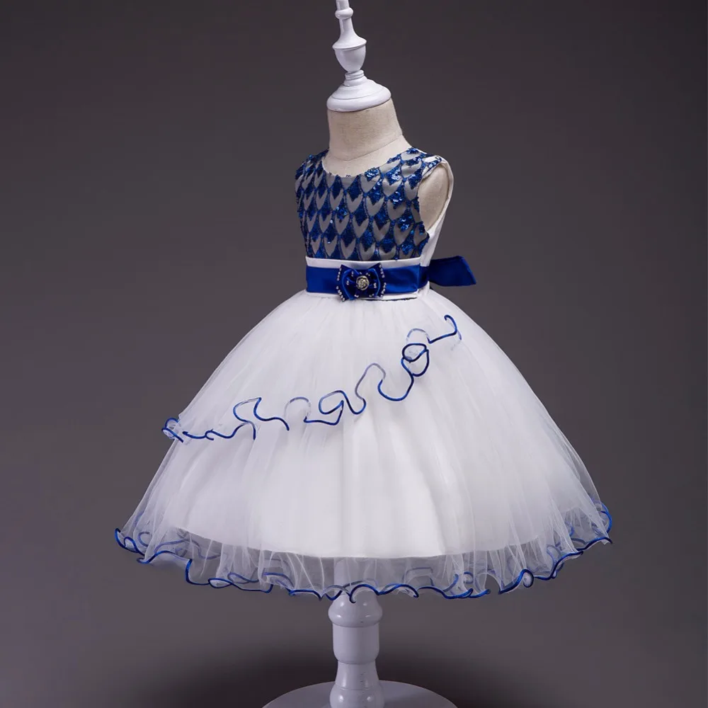 Yeedison High Quality Girls Dress Cute Kids Sequins Wedding Party Dresses For Girls Princess Prom Gown 2018 New Children Costume (8)