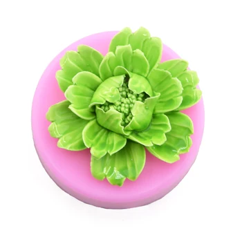 

Small Size 3D Peony flower handmade soap chocolate jelly candy mold fondant cake decorating silicone mould