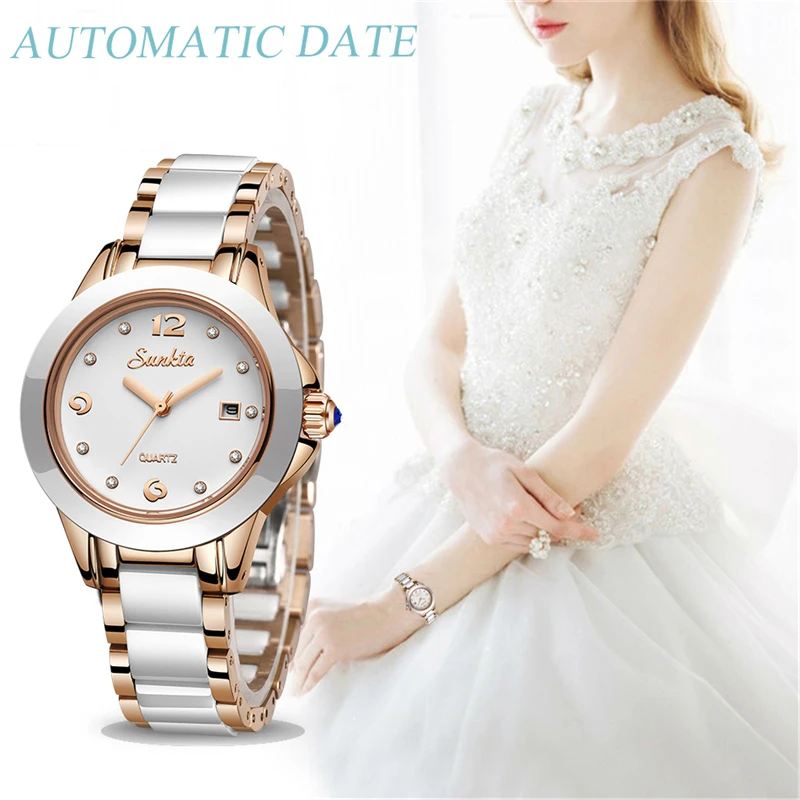 

Top Luxury Brand Women's Rose Gold Watches SUNKTA2019 New Ladies Ultra-thin Clock Fashion Boutique Girl Watch Senhoras Assistir