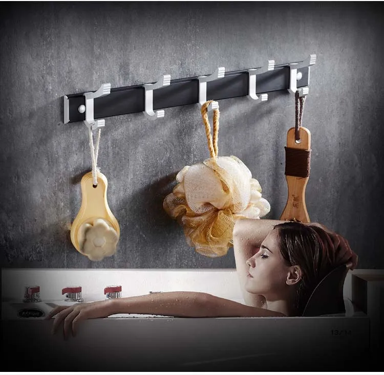 Free shipping Robe Hooks For Door Modern Aluminum Clothes Hooks