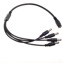 Wholesale 1 to 4 DC Power 4-Port Splitter Adapter Adaptor Cable CCTV Camera