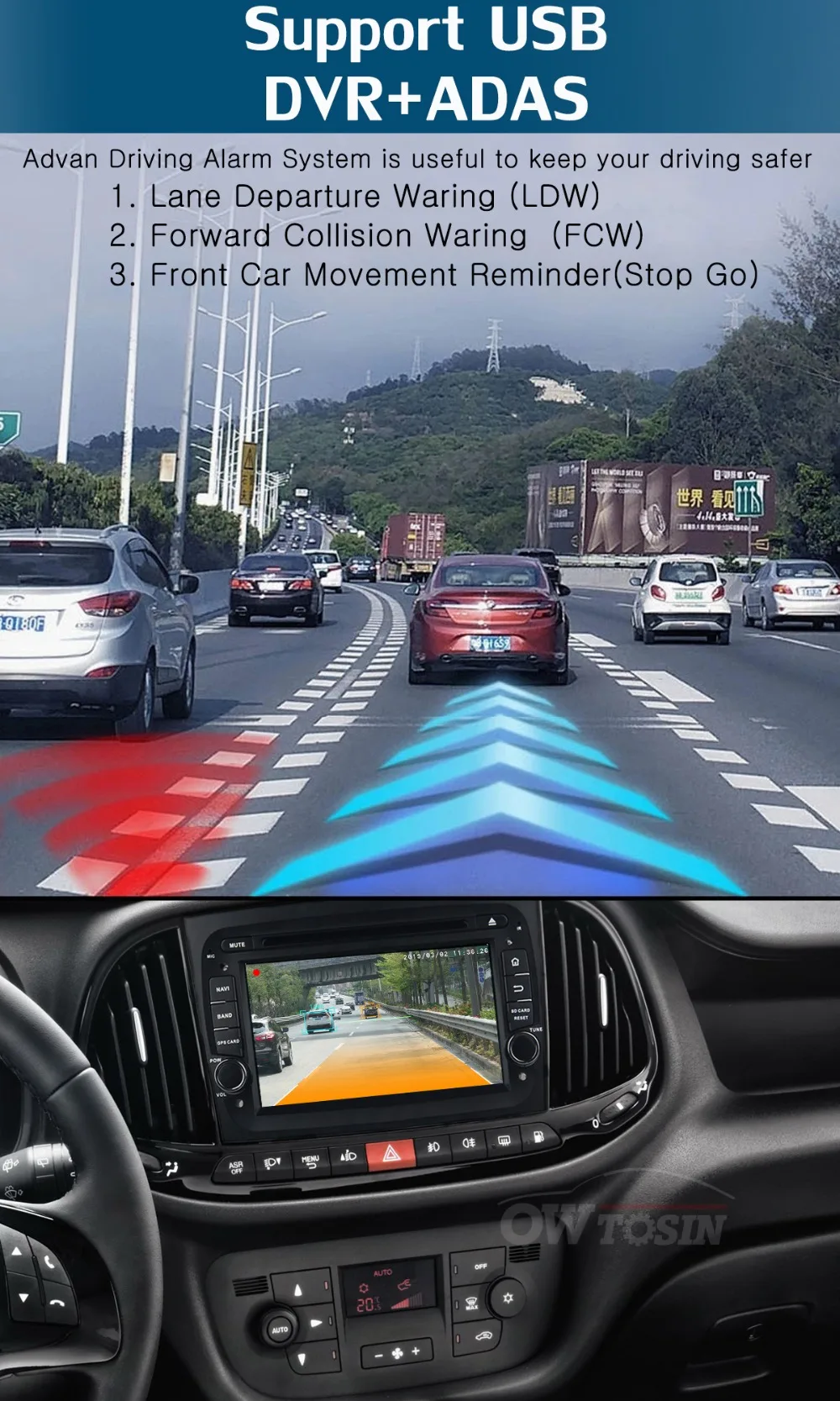 Cheap 7" IPS 8 Core 4G RAM+64G ROM Android 9.0 Car DVD Player For Fiat Doblo II 2015-2018 CarPlay Parrot BT Radio Adas Multimedia 6