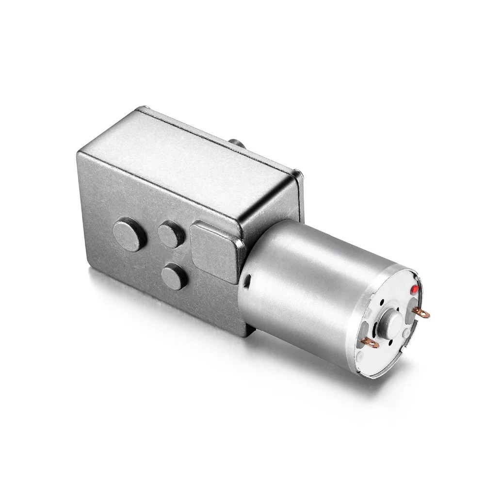 

UXCELL(R) High Quality 1Pcs 24V 45RPM DC Worm Gear Motor 6mm Shaft High Torque Turbine Reducer