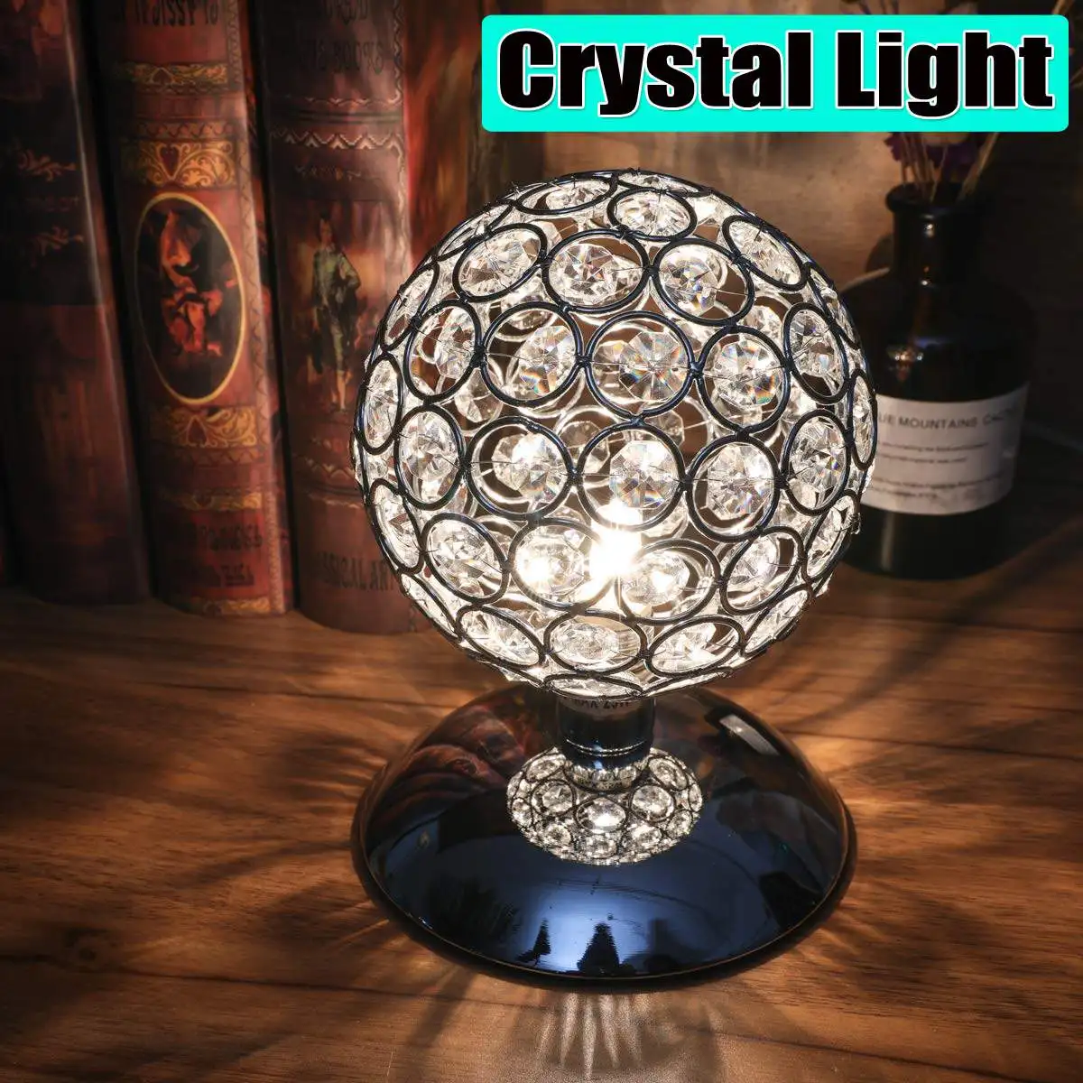 

Desktop Decoration K5 Modern Crystal Table Lamp Night Light Touch Dimmable Led Table Lamp Touch Sensor Bedside Lamp with EU plug