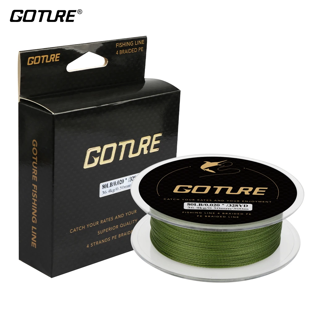 Goture 300 M صنارة صيد بولي ايثيلين مجدول اليابان المتعددة الشعيرات خطوط 8LB-80LB 4 السواحل ل الكارب الصيد المياه العذبة والمياه المالحة Goture 300 M صنارة صيد بولي ايثيلين مجدول اليابان المتعددة الشعيرات خطوط 8LB-80LB 4 السواحل ل الكارب الصيد المياه العذبة والمياه المالحة