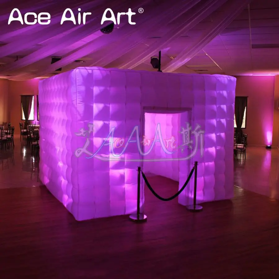 3.6x3.6x3m Creative design inflatable photo booth enclosure cabinet with foldable curtains ande srobe flash fade lights | Игрушки и