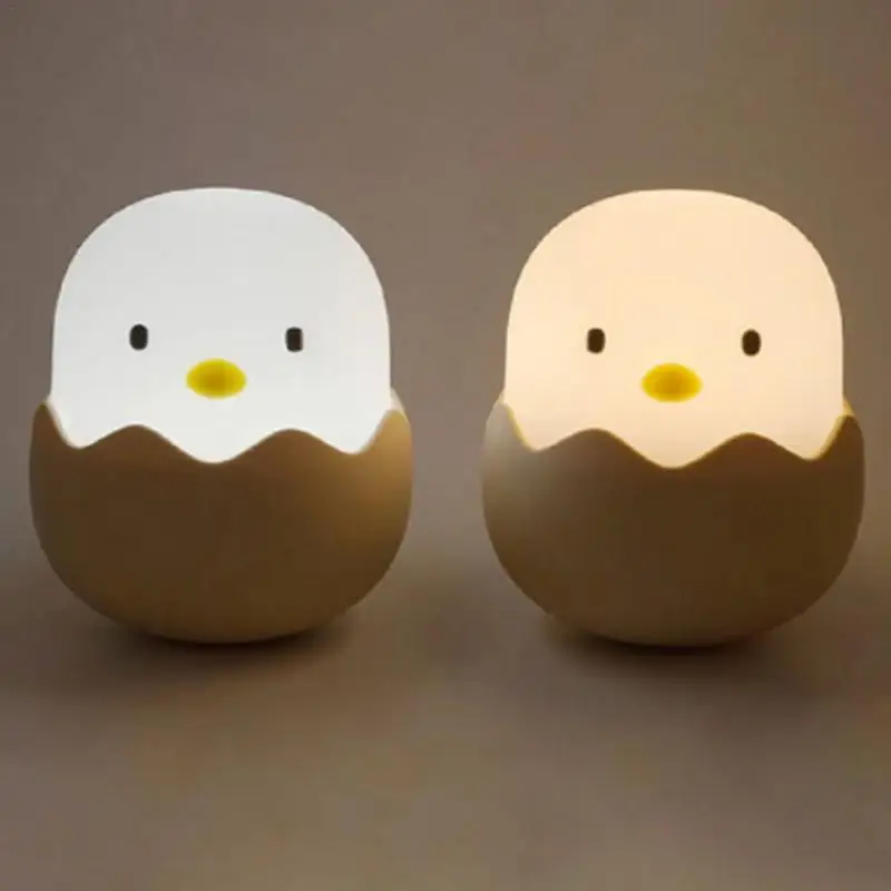 Cute Mini Chicken Egg Touch Sensor LED Night Light Baby Kids USB
