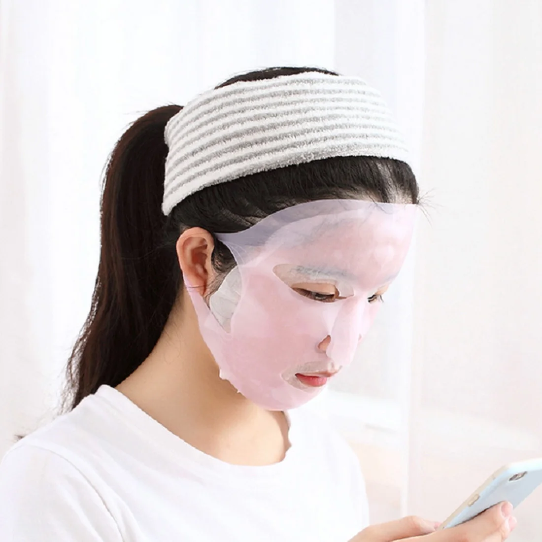 Горячая 1 шт Силиконовая маска для лица, покрытие для предотвращения испарения, скорость поглощения, увлажняющая маска для лица, покрытие